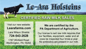 Certified Raw Milk