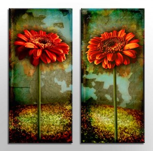 Orange Gerber Duo canvas art